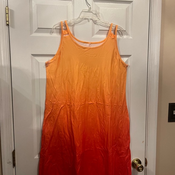 Women's Plus Size Ombre Print Sleek Summer Vacation Beach Holiday Dress 14W - Picture 8 of 9